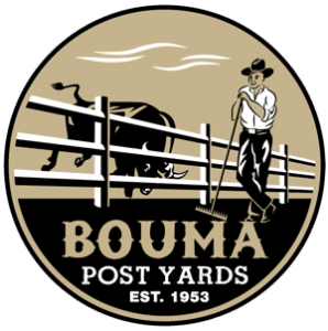 Bouma Post Yards logo designed for a lumber and post yard business in Lincoln, Montana.